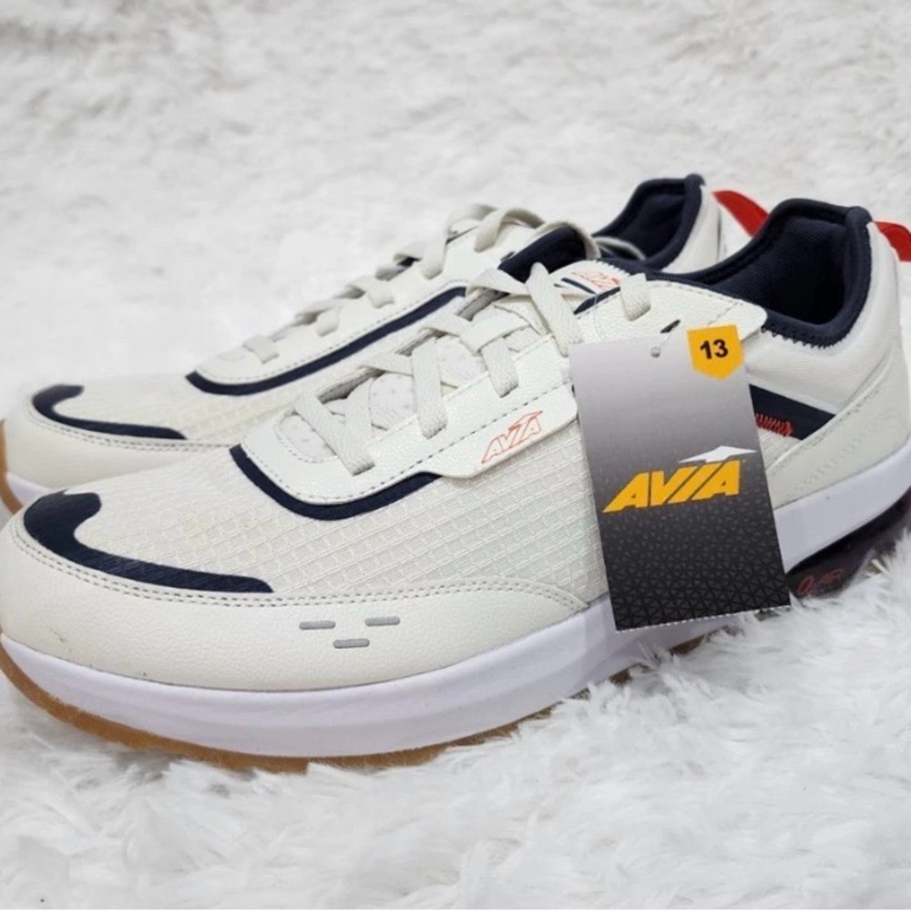 Avia White and Navy Athletic Shoes ( Tenon 2 Air Performance)
